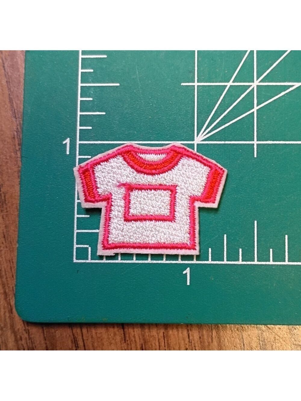 2/$10 Mini Pink and White T-Shirt Patch